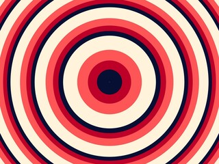 Abstract circular pattern in red, white, and blue colors