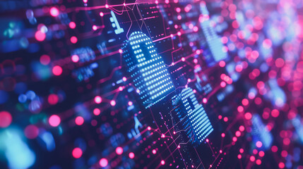 abstract cyber security network, using interconnected nodes to represent partnerships, collaborations, and increased connections

