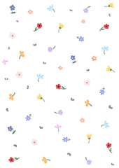 Background illustration of fresh little flowers