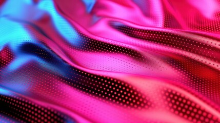 Engaging 3D abstract digital tech backdrop. Futuristic scifi UI design with gradient dots, lines. Big data, AI, music HUD concept.