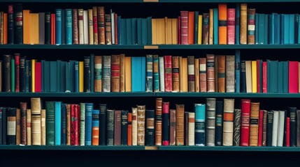 A collage of diverse books in a modern library setting