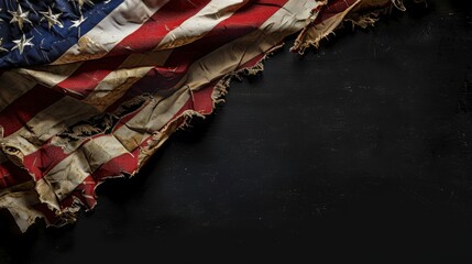 Tattered American Flag