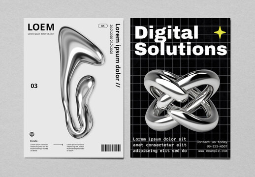 Chrome Poster Template CMYK