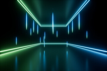 3D rendering ligjting science space