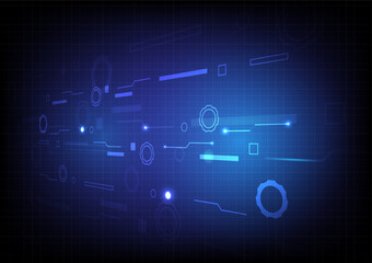 Digital networks with data analysis particles, digital network space technology, abstract matrix background