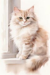 the AI Image Generator, A painting of a cat surrounded by flower