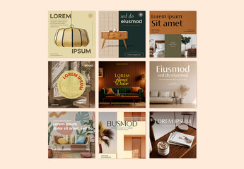 Interior Social Media Template RGB
