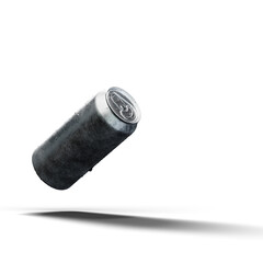 Chilled Aluminum Soda Can on Transparent (PNG) Background for Mockups, 3D render