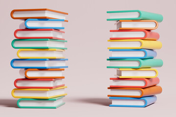 3D rendering book and reading picture