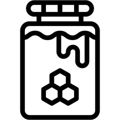 Vector Icon Honey, Insect, Bee, Animal, Beehive, Sweet