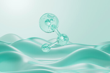 3d rendering cell molecule essence