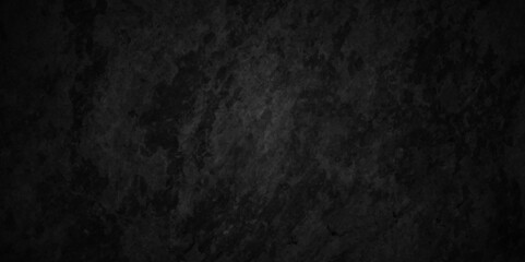 Dark black limestone concrete texture grunge backdrop background anthracite. Panorama dark grey black slate background or texture. Black texture chalk board and black board background.