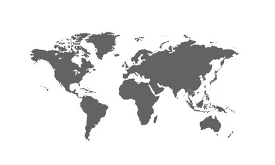 World map isolated on white background. for website layouts, background, education, precise, customizable, Travel worldwide, map silhouette backdrop, earth geography, political, reports.