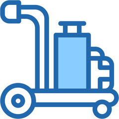 Vector Icon Trolley, Suitcase, Trolley, Luggage Cart, Travel Bag, Airport