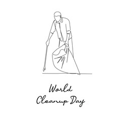 line art of World Cleanup Day good for World Cleanup Day celebrate. line art.