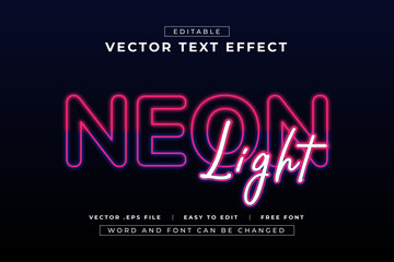 Neon Light editable text effects