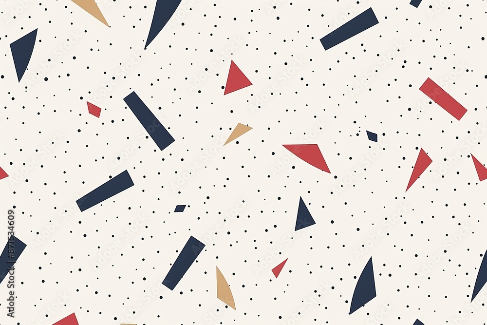 Poster beige geometric pattern symbolizing simplicity and modernity in a detailed and elegant design