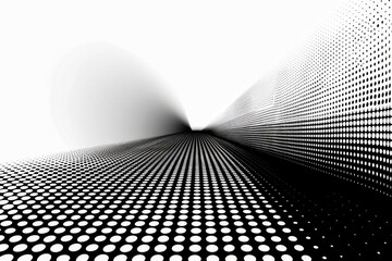 Black and white digital grid pattern symbolizing technology and modernity in a sleek and futuristic design