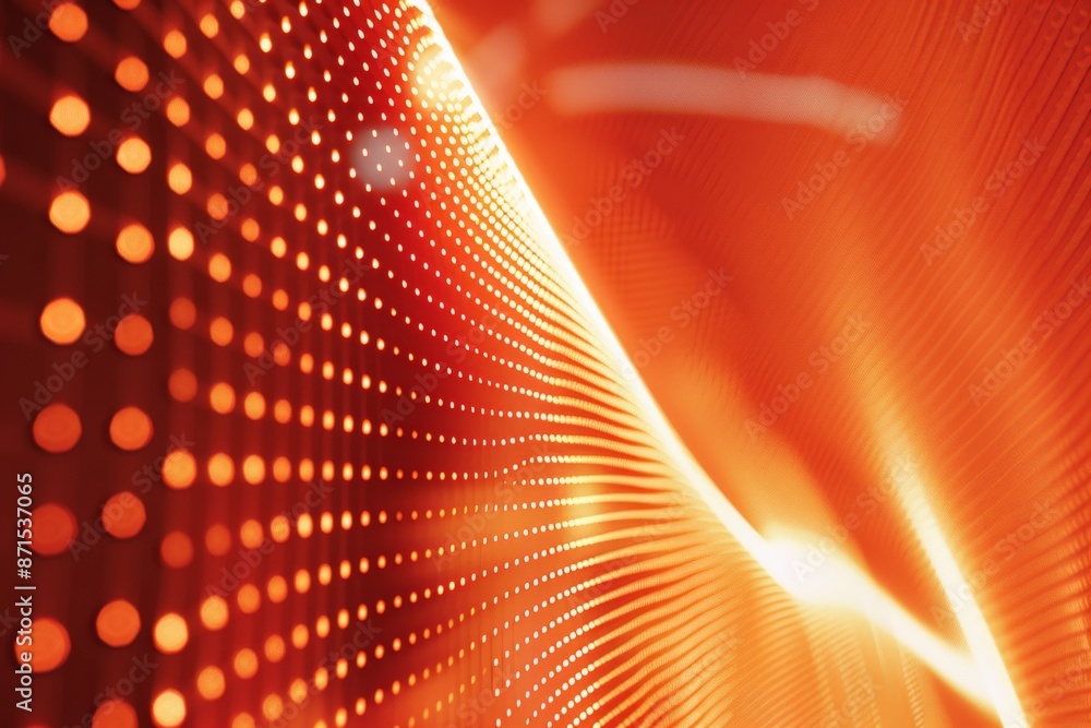 Poster orange and red abstract pattern with waves representing energy and movement in a vibrant and dynamic
