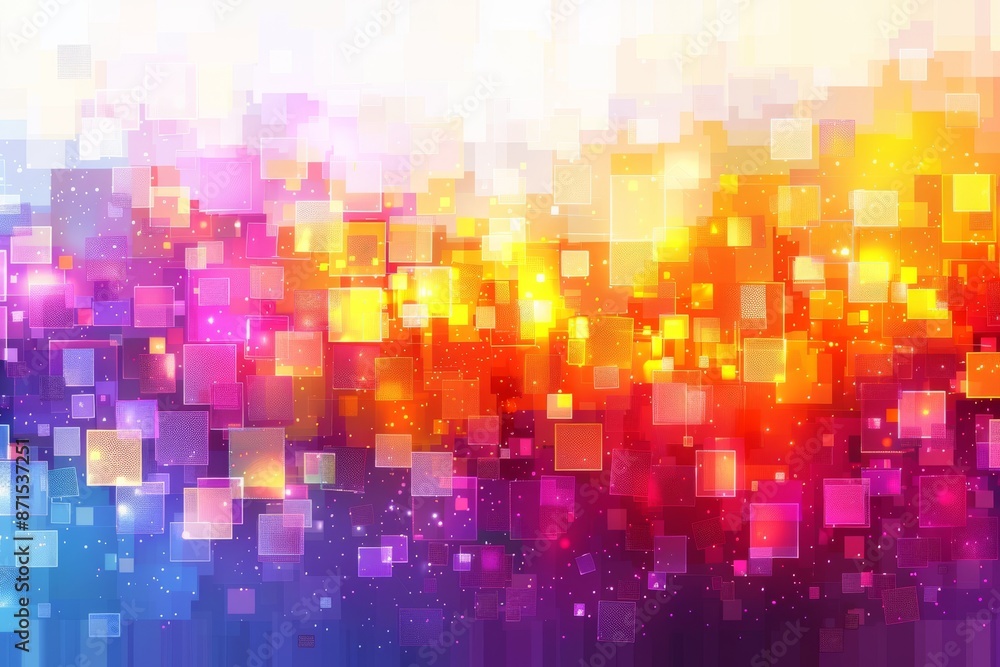 Poster colorful abstract pattern with squares representing creativity and modern art in a vibrant and dynam