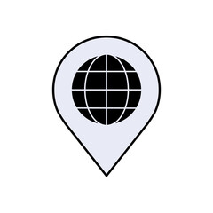 Country Icon. Position, Address. Geo Location Symbol.  