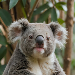 Fototapeta premium a koala bear that is sitting on a tree