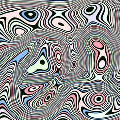 ABSTRACT PATTERN ILLUSTRATION MARBLED TEXTURE LIQUIFY PSYCHEDELIC PASTEL SOFT COLORFUL DESIGN. OPTICAL ILLUSION BACKGROUND VECTOR DESIGN