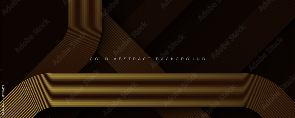 Poster abstract gold lines background. diagonal modern shape texture design vector.