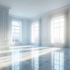 Fototapeta premium empty white room