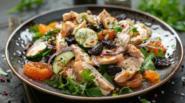 French cuisine. Salad a la Francais.