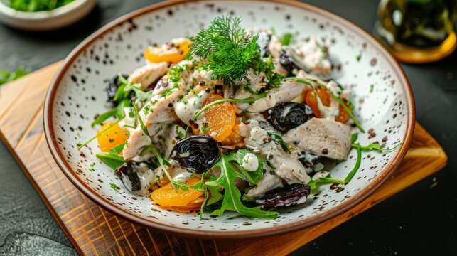 French cuisine. Salad a la Francais.