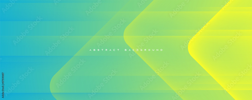 Poster green gradient abstract background wavy shape decorative design