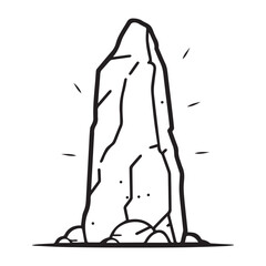 Simple limestone logo or icon design, black vector illustration on white background