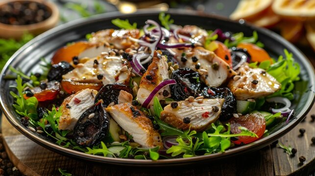 French cuisine. Salad a la Francais.