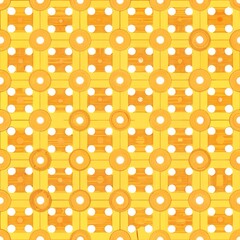 seamless pattern of basketweave with subtle polka dot backgrounds, Generative AI