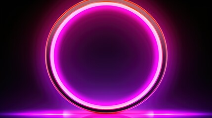 Obraz premium glowing neon button