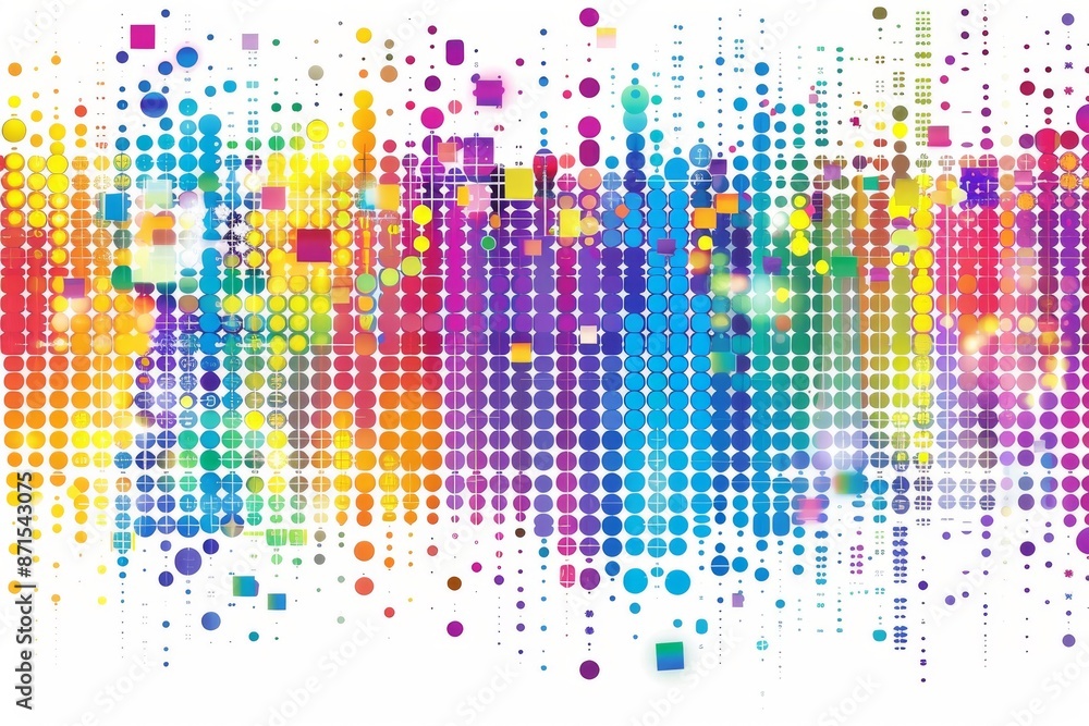 Poster abstract rainbow pattern symbolizing energy and creativity in a vibrant and dynamic design