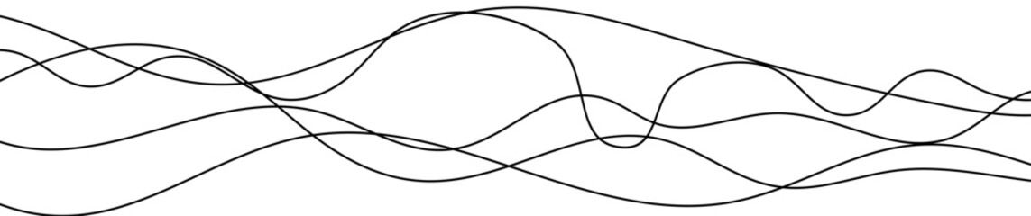 Thin curved wavy lines
