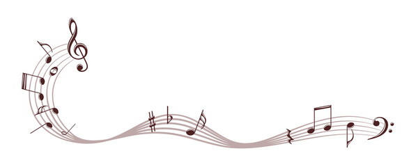 The stylized symbol with music notes.
