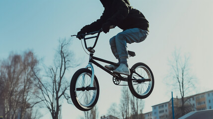 Obraz premium BMXに挑戦する少年