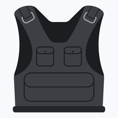 Weighted vest for women vector cartoon illustration isolated on a white background.