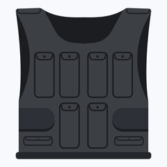 Weighted vest for men vector cartoon illustration isolated on a white background.