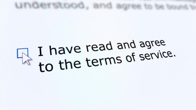 I have read and agree to the terms of service Checkbox Mouse Cursor Clicking