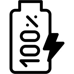 Vector Icon Full Battery, Charge, Electronics, Electricity, Technology, Battery