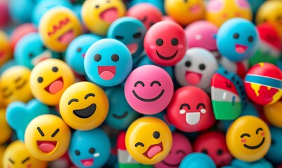 Colorful Emojis: A Joyful Display of Expressions