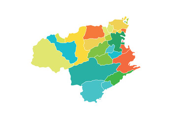 Tokushima map isolated modern colorful style. for website layouts, background, education, precise, customizable, Travel worldwide, map silhouette backdrop, earth geography, political, reports. 