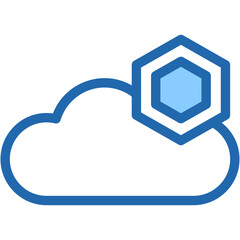 Vector Icon Cloud, NFT, Digital Currency, Crypto, Block chain, Art