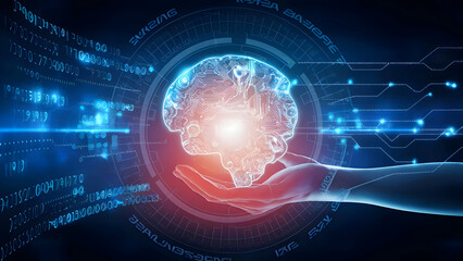 Obraz premium Healthcare technology, Medical revolution and the advance of technology Artificial Intelligence, AI Deep Learning for Medical Research, Transformation of innovation and technology for future Health