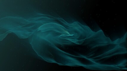 Energetic colorful neon technology animation, abstract energy flow, multicolor glow, cyberspace light stripes, business shapes with powerful visualization. 