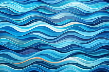 Abstract Wave Pattern Background in Shades of Blue for Dynamic and Modern Design